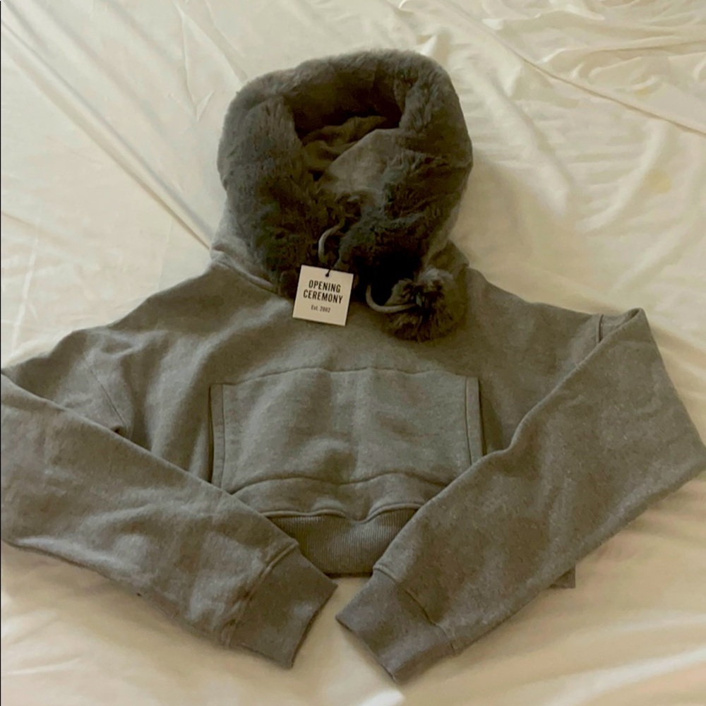 Opening ceremony! Brand new hoodie with fur!